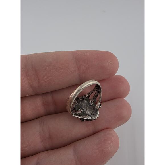 Native American Sterling Silver 925 Turquoise Ring Size 7.5 - Picture 5 of 8